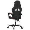 vidaXL Silla gaming giratoria cuero sint&eacute;tico negro y rojo vino tinto