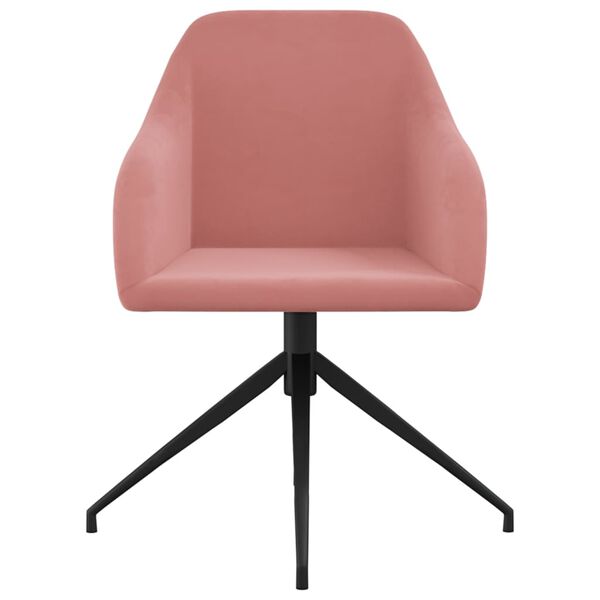vidaXL Sillas de comedor 6 unidades terciopelo rosa
