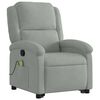 vidaXL Sill&oacute;n reclinable de masaje elevable terciopelo gris claro
