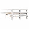vidaXL Cama personas mayores cabecero madera maciza blanco 120x200 cm