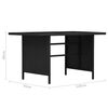 vidaXL Set de muebles de jard&iacute;n 3 pzas y cojines rat&aacute;n sint&eacute;tico negro