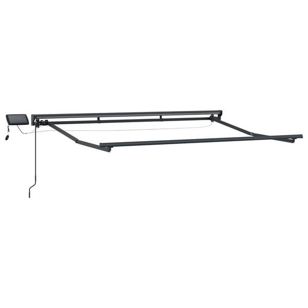 vidaXL Armaz&oacute;n de toldo manual con LEDs Burdeos 3 x 2 m
