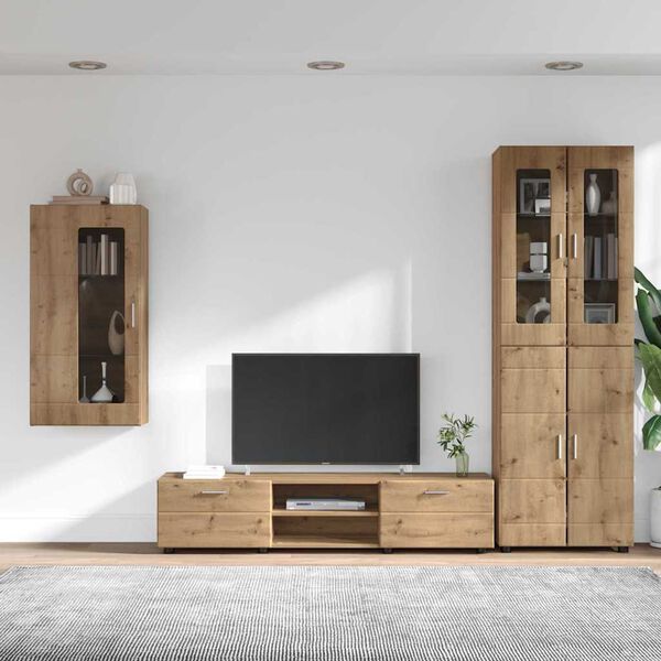 vidaXL Conjunto de mueble de TV con caj&oacute;n FLORIN Roble artesanal