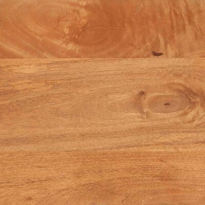 vidaXL Mesita de noche madera maciza mango marrón y negro 50x33x60 c