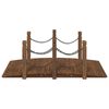 vidaXL Puente de jardín con cadenas madera maciza abeto 150x67x56cm