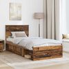 vidaXL Estructura de cama con cabecera Madera vieja 90 x 200 cm
