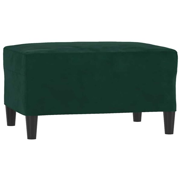 vidaXL Reposapi&eacute;s de terciopelo verde oscuro 70x55x41 cm