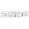 vidaXL Conjunto de Comedor de Jardín 15 pcs Blanco Ratan Polt