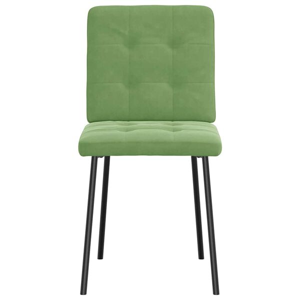 vidaXL Sillas de comedor 4 unidades terciopelo verde claro