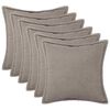 vidaXL Funda de almohada 6 pcs HOUTEN Gris Claro 80 x 80 cm Boucl&eacute;