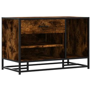 vidaXL Banco zapatero madera de ingenier&iacute;a roble ahumado 80x40x53,5 cm