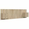 vidaXL Cabecero de cama con mesitas madera contrachapada roble Sonoma