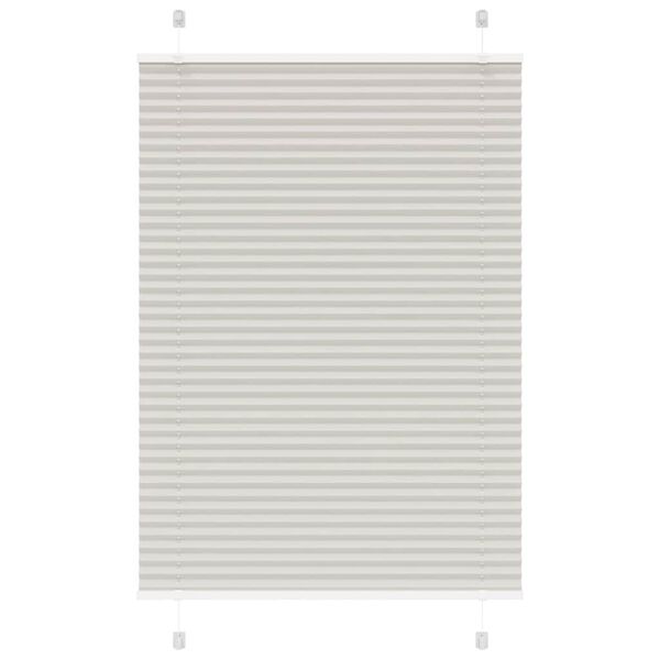 vidaXL Estor Plisado gris claro 90x150 cm Tela Ancho 89,4 cm Poli&eacute;ster