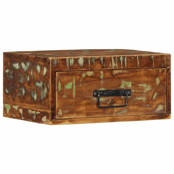 vidaXL Mesitas de noche de pared 2 uds madera maciza reciclada