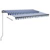 vidaXL Toldo de pie autom&aacute;tico azul y blanco 350x250 cm