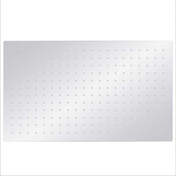 vidaXL Cabezal ducha efecto lluvia acero inox 304 rectangular 50x30 cm