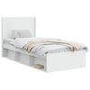 vidaXL Estructura de cama con almacenamiento y cabecero Blanco
