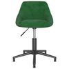 vidaXL Sillas de comedor giratorias 2 unidades terciopelo verde oscuro