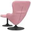 vidaXL Silla Huevo con Puff Rosa 63 x 73 x 90 cm Terciopelo