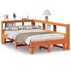 vidaXL Cama con estanter&iacute;a sin colch&oacute;n madera maciza marr&oacute;n 140x190 cm