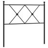 vidaXL Cabecero de repuesto de metal negro 90 cm