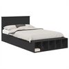 vidaXL Estructura de cama Negro 120 x 190 cm Madera contrachapada