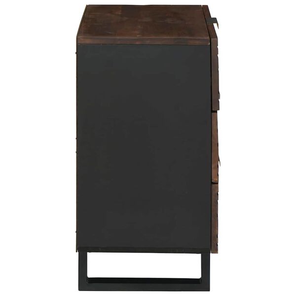 vidaXL Armario de Noche Nogal 50 x 33 x 62 cm Madera maciza de Acacia