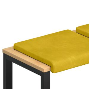 vidaXL Coj&iacute;n de banco 2 uds. Terciopelo Amarillo Profundidad 35 cm