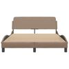 vidaXL Estructura de cama Dover cuero sint&eacute;tico capuchino 120x200cm