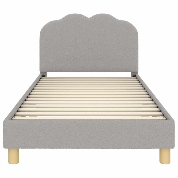 vidaXL Cama para ni&ntilde;os con cabecero Gris Claro 90 x 200 cm