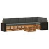 vidaXL Conjunto de sof&aacute;s de exterior 7 uds. Natural y Antracita