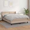 vidaXL Cama box spring con colch&oacute;n cuero sint&eacute;tico capuchino 140x200cm