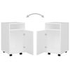 vidaXL Armario auxiliar ruedas blanco madera contrachapada 33x38x60 cm