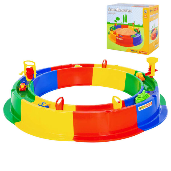 Polesie Wader Juego arenero redondo 8 uds y canal 136 cm polipropileno