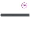 vidaXL Bordes c&eacute;sped 10 uds antracita 10x103 cm acero laminado fr&iacute;o