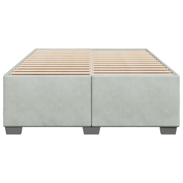 vidaXL Estructura de cama sin colch&oacute;n terciopelo gris claro 140x190 cm
