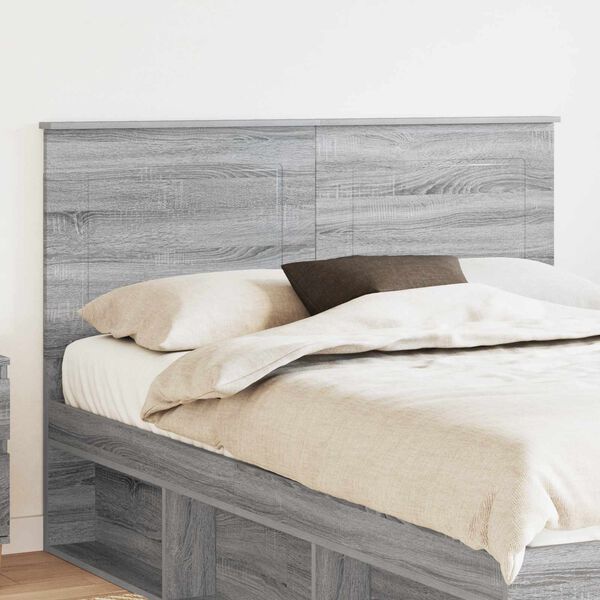 vidaXL Cabecero Gris Sonoma 150 cm Madera contrachapada