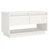 vidaXL Mueble de TV de madera maciza de pino blanco 74x34x40 cm