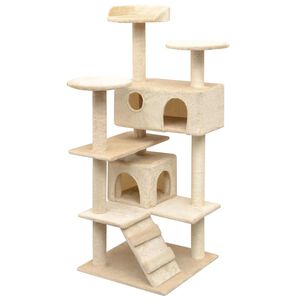 vidaXL Rascador para gatos con poste rascador de sisal 125 cm beige