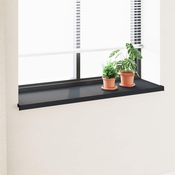 vidaXL Umbral de Ventana Antracita con Vetas de Madera PVC