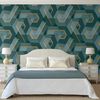 DUTCH WALLCOVERINGS Papel pintado Onyx verde y dorado