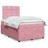 vidaXL Cama box spring con colch&oacute;n terciopelo rosa 120x190 cm