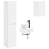 vidaXL Juego de muebles de ba&ntilde;o 3 uds. Blanco 33 x 34,5 x 160 cm