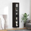 vidaXL Aparador alto 2 pcs Roble Negro Cristal