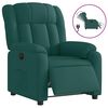 vidaXL Sill&oacute;n reclinable el&eacute;ctrico tela verde oscuro
