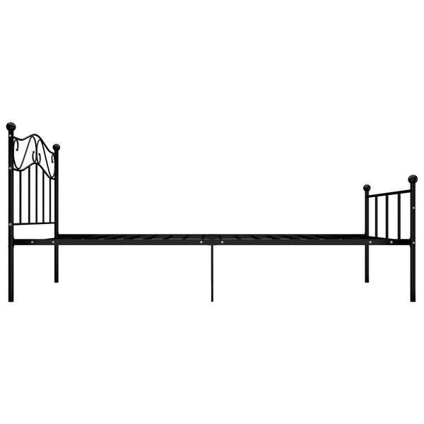 vidaXL Estructura de cama sin colch&oacute;n metal negro 100x200 cm