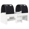 vidaXL Cama con T&uacute;nel 3 uds. Blanco y Negro Madera de ingenier&iacute;a
