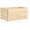vidaXL Arriates de madera maciza de pino 3 unidades 80x120 cm
