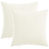 vidaXL Coj&iacute;n decorativo 2 uds. HEERLEN Blanco 50 x 50 cm Tela
