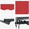vidaXL Toldo Retr&aacute;ctil Rojo 350 x 250 cm Poli&eacute;ster y metal